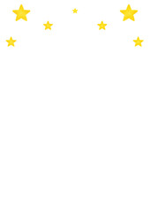 シンプルで可愛い水彩の星のフレーム