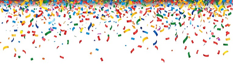 Vibrant confetti rain creating a festive celebration atmosphere design