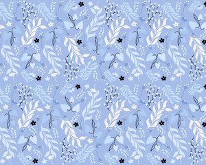 seamless bohemian flower design pastel color background vector illustration