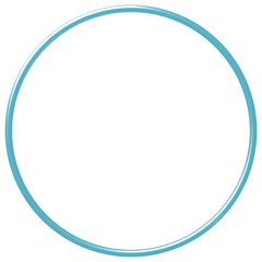 3D素材_金属のフレーム_水色