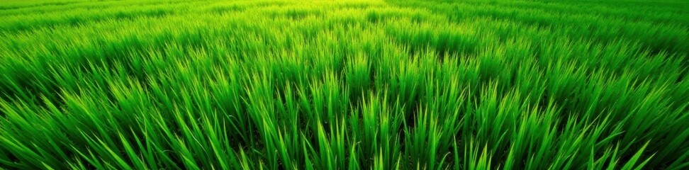 Naklejka premium High-resolution aerial view of lush green grass, seamless tileable texture , texture, environment