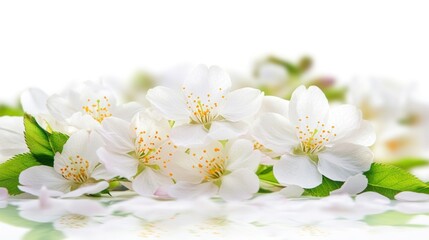 Delicate white blossoms in gentle spring arrangement.