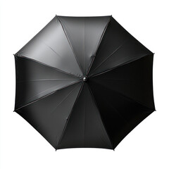 black umbrella isolated on white