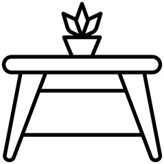 Side Table line icon