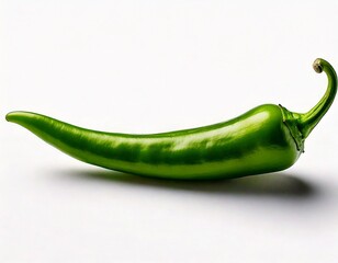  Green Chili isolated on a withe background