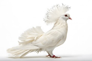 Obraz premium jacobin pigeon on white background