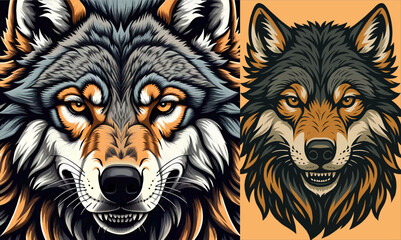 wolf head vector.eps