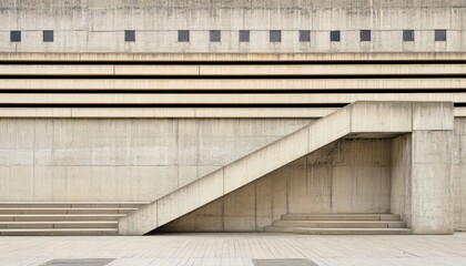 Concrete exterior with stairs