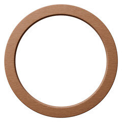 3D素材_木製のフレーム_丸