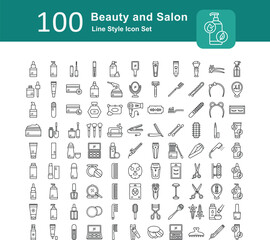 Illustration of Beauty and Salon Collection design Line Icon. Beauty and Salon Line Icon Pack. Set of Beauty and Salon Outline Icon