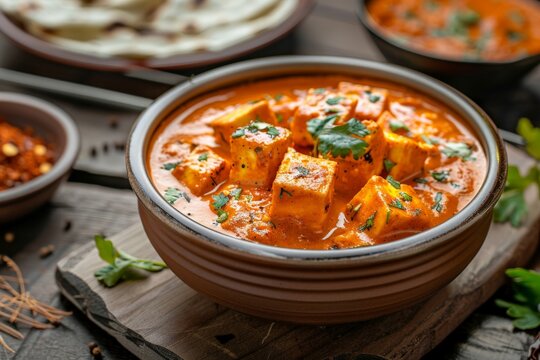 bowl of paneer butter masala