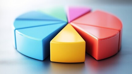 Fototapeta premium Colorful Pie Chart Segments