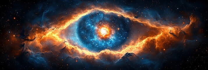 Cosmic Eye Nebula Space Art.