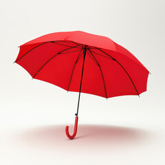 red umbrella isolated on white