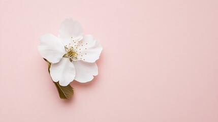 Delicate blossom on a pastel background.