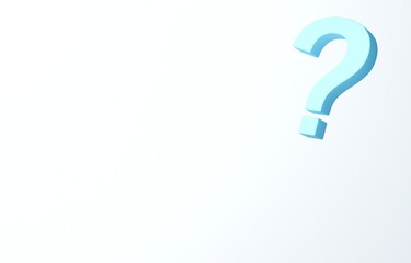 3D素材_クエスチョンマーク_水色