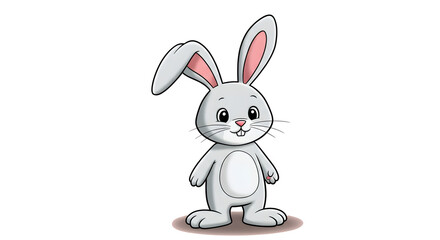 Fototapeta premium white rabbit isolated on white