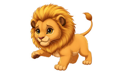 lion cartoon isolated on white