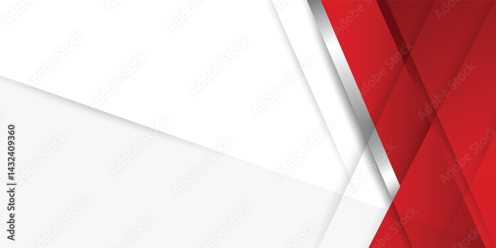 Poster abstract red stripes diagonal gradient triangle overlap dynamic with space composition background