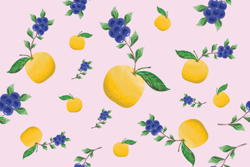 seamless background with fruits
