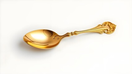  Golden Spoon Isolated