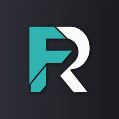 Letter R initials creative logo design