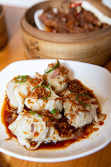 Cntonese dum sum Dry-mixed Wonton