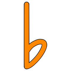 Obraz premium flat sign music illustration hand drawn isolated vector