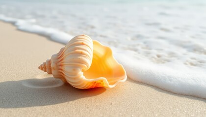 Obraz premium Seashell on Sandy Shore
