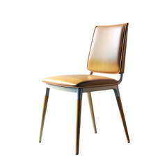 Modern Beige Leather Dining Chair Design