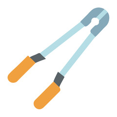 Flat Vector Illustration of Tongs