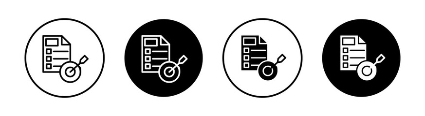 Accomplished goals and objectives Simple vector icons illustrations for graphic design.