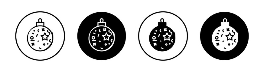 Christmas tree ball Simple vector icons illustrations for graphic design.