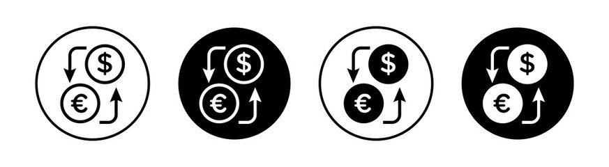 Currency exchange Simple vector icons illustrations for graphic design.