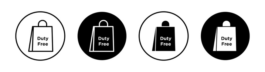 Duty free Simple vector icons illustrations for graphic design.
