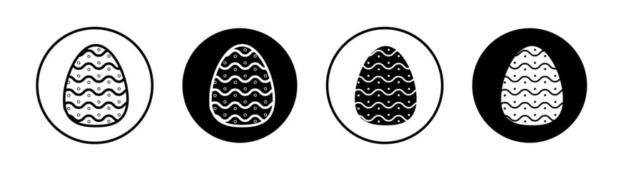 Easter egg Simple vector icons illustrations for graphic design.