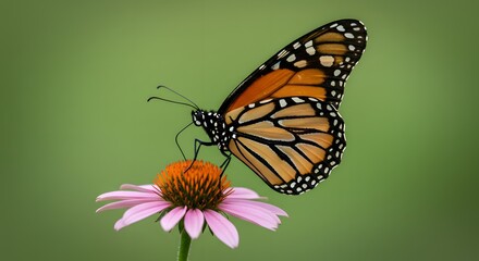 Fototapeta premium Butterfly Perched on a Flower
