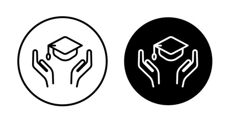 Education insurance Simple vector icons illustrations for graphic design.