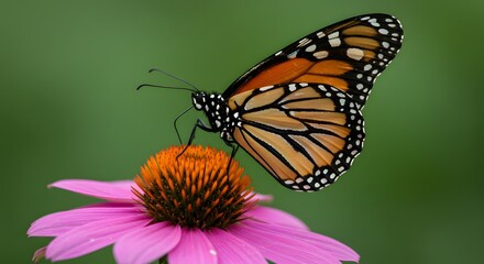 Obraz premium Butterfly on a Purple Flower