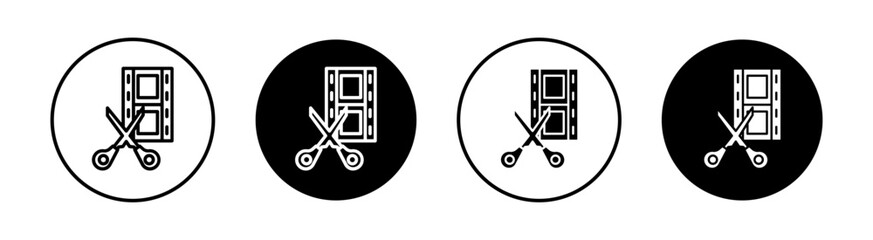 Film editing Simple vector icons illustrations for graphic design.