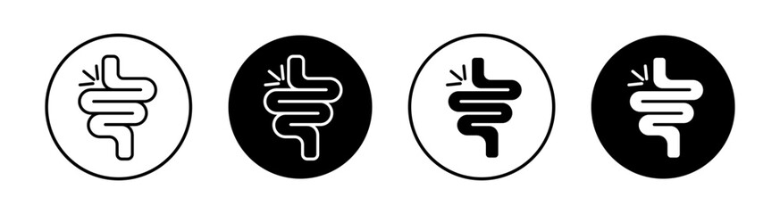 Gut constipation Simple vector icons illustrations for graphic design.