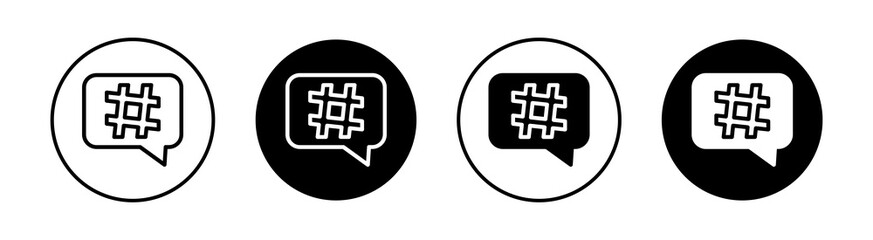 Hashtag Simple vector icons illustrations for graphic design.