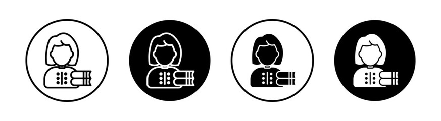 Librarian Simple vector icons illustrations for graphic design.
