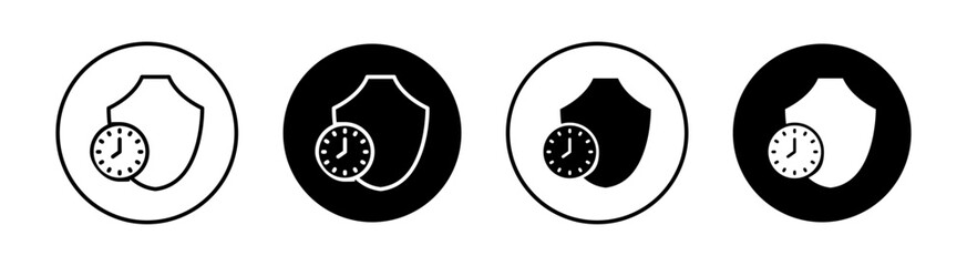 Long term protection Simple vector icons illustrations for graphic design.