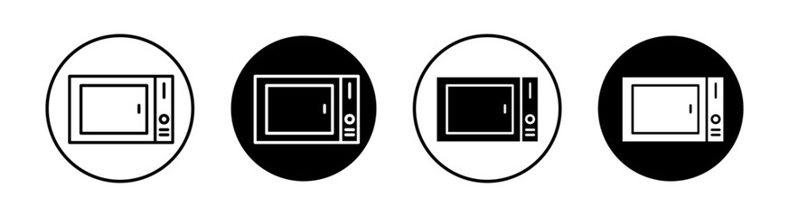 Obraz premium Microwave oven Simple vector icons illustrations for graphic design.
