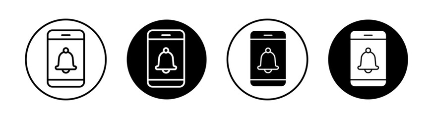 Mobile alarm Simple vector icons illustrations for graphic design.