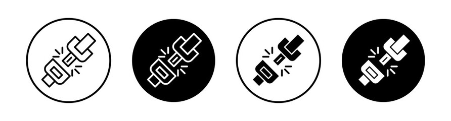 Open seat belt Simple vector icons illustrations for graphic design.