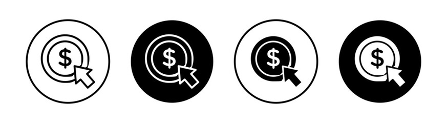 Pay per click Simple vector icons illustrations for graphic design.