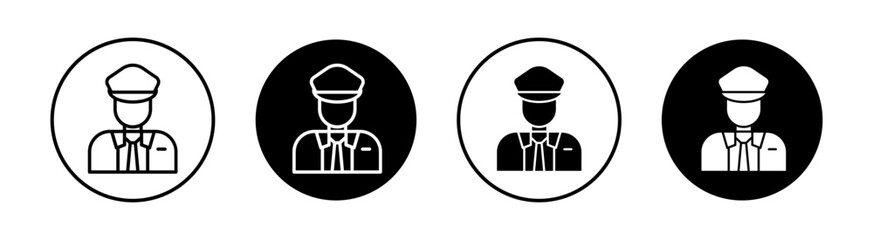 Policeman Simple vector icons illustrations for graphic design.