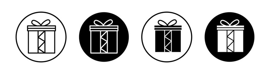 Present gift box Simple vector icons illustrations for graphic design.